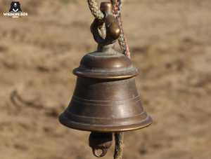 closeup of sanjay's bell