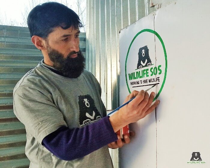 Yasin takes keen interest in making posters all around the Centre.