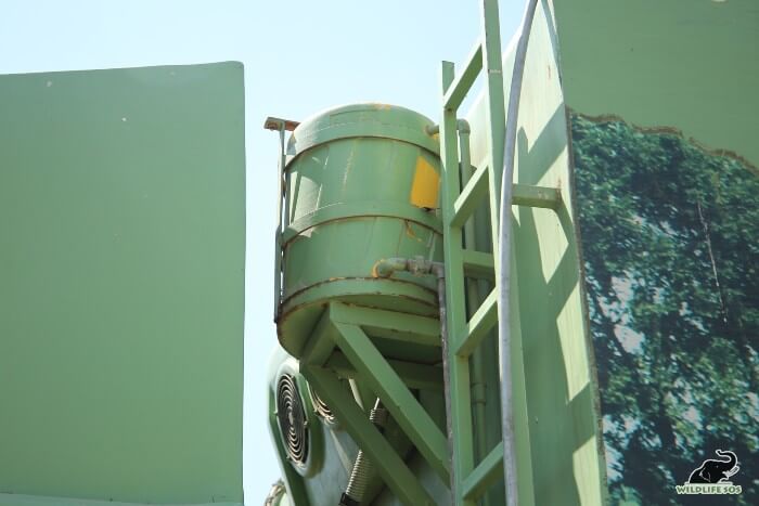 The water storage tank in the Elephant Ambulance. 