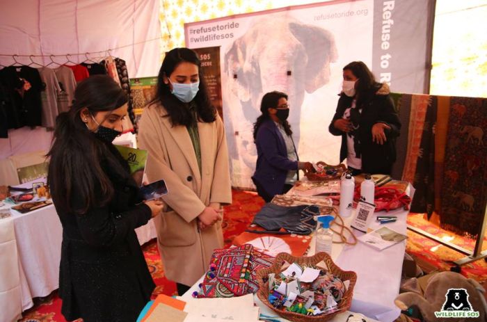 WSOS staff at the kiosk set up at the festival.