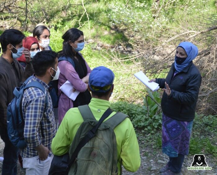 Ms. Aaliya Mir leading the briefing for the Hangul population census.