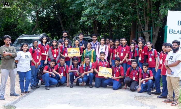 Orchid International School students arrive at BBRC for volunteering! [Photo (C) Wildlife SOS/Lenu Kannan]