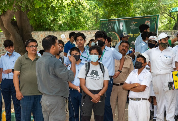 Students of Delhi International School, Dwarka and Evergreen Public School enthusiastically answered the questions on elephant awareness. [Photo (c) Wildlife SOS/Kunal Malhotra]