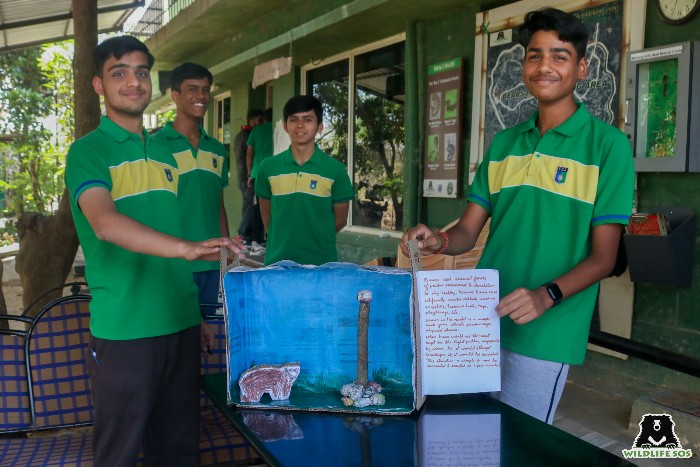 Sarala Birla Academy students presenting their models